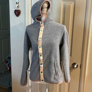 Fleece snap up jacket